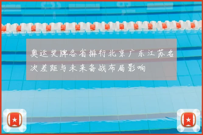 奥运奖牌各省排行北京广东江苏名次差距与未来备战布局影响